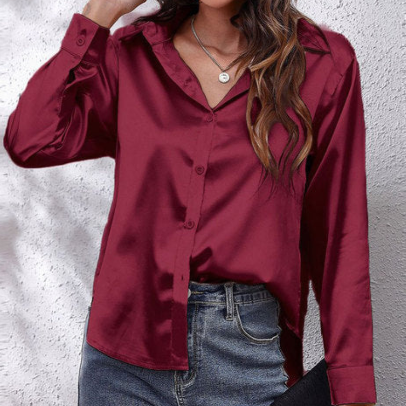 Minimalist Long Sleeve Blouse for Women