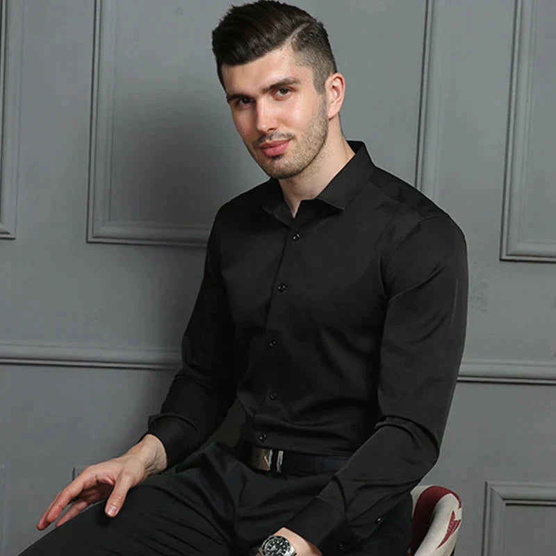 Noah | Men's Stretchable Long-sleeved Formal Shirt | Versatile
