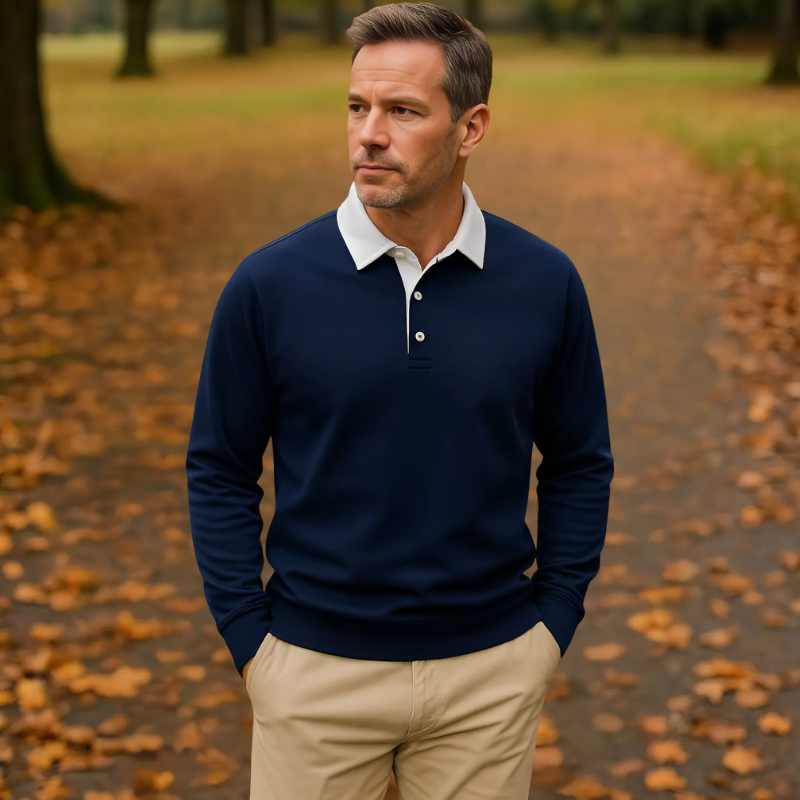 Classic Polo Sweater for Men