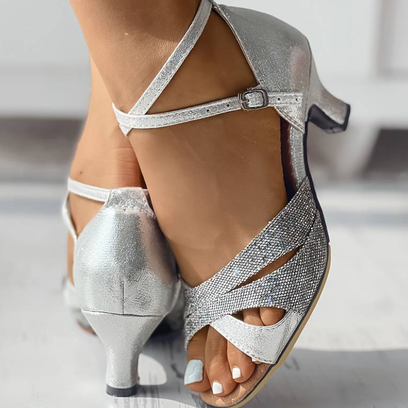 Chic Glitter Slip-On Sandals for Women
