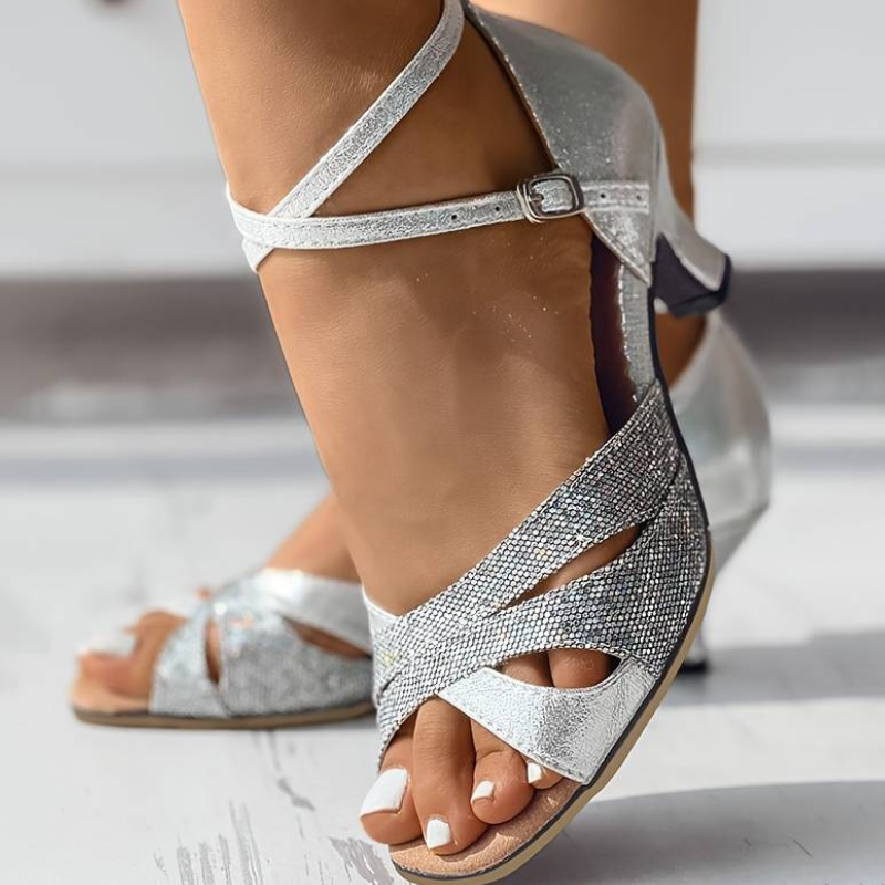 Chic Glitter Slip-On Sandals for Women
